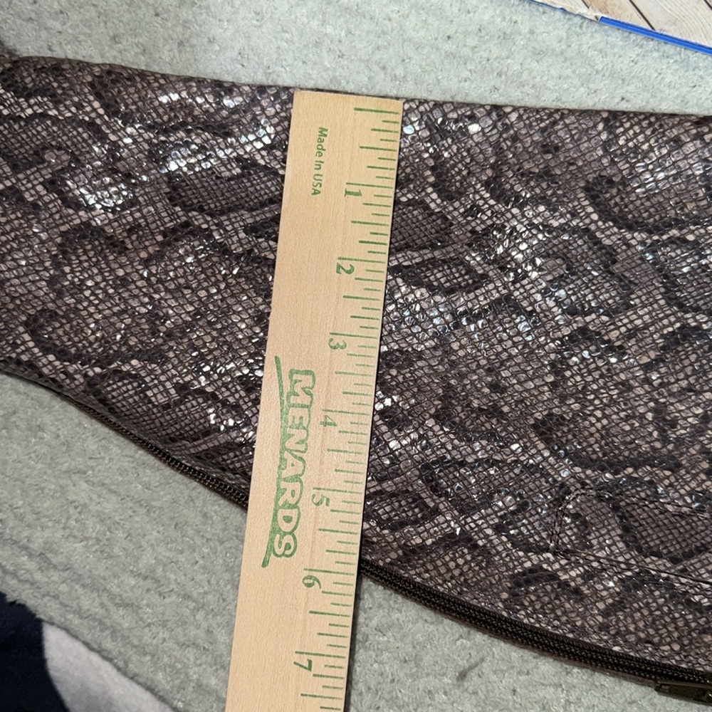 Born Brown Python Snakeskin Audriana Tall Heeled Boot Suede Fall Mobwife Sz 7.5M - Picture 13 of 13
